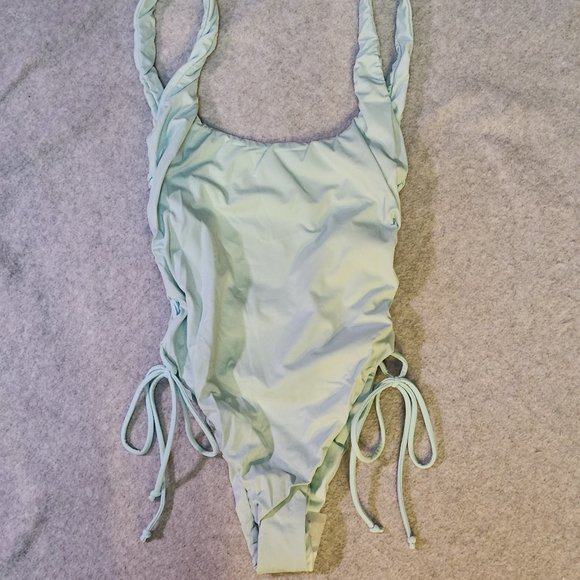 THE BIKINI LAB Lace Up High Piece Swimsuit - Size XS - NEW w/ TAGS - Picture 3 of 7